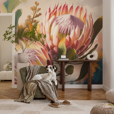 Fototapete fürs Kinderzimmer mit Protea-Blüten als Motiv