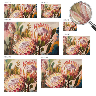 Fototapete fürs Kinderzimmer mit Protea-Blüten als Motiv