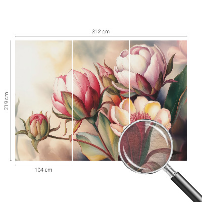 Motivtapete aus Vlies mit einem Blumenstrauß als Motiv