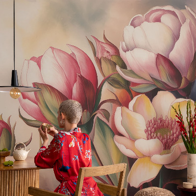 Motivtapete aus Vlies mit einem Blumenstrauß als Motiv