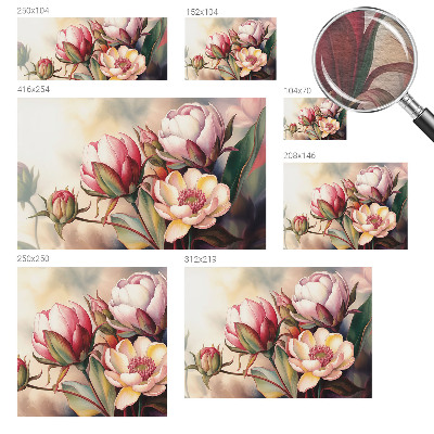 Motivtapete aus Vlies mit einem Blumenstrauß als Motiv