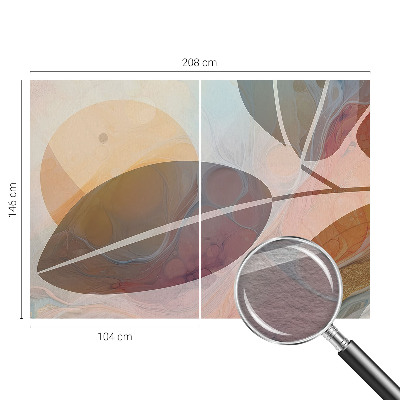 Fototapete aus Vlies mit harmonischem Blattmuster