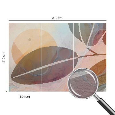Fototapete aus Vlies mit harmonischem Blattmuster