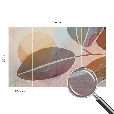 Fototapete aus Vlies mit harmonischem Blattmuster