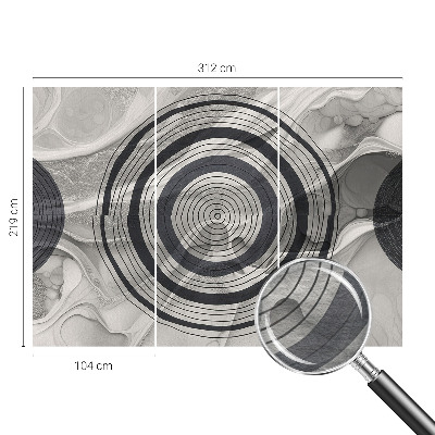 Vlies-Fototapete nach Maß mit grauen Kreisen
