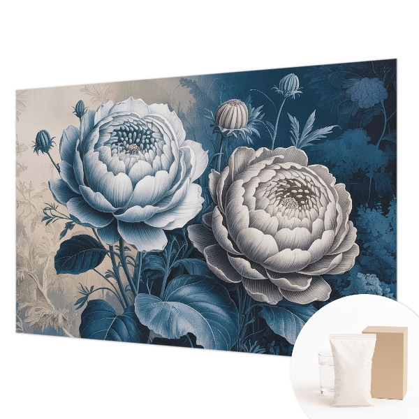 Vlies-Fototapete fürs Schlafzimmer mit romantischem Blumenmotiv