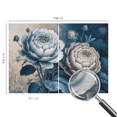 Vlies-Fototapete fürs Schlafzimmer mit romantischem Blumenmotiv