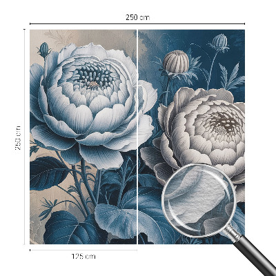 Vlies-Fototapete fürs Schlafzimmer mit romantischem Blumenmotiv