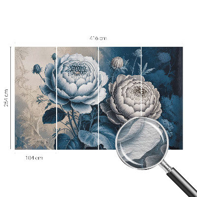 Vlies-Fototapete fürs Schlafzimmer mit romantischem Blumenmotiv