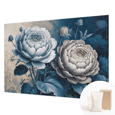 Vlies-Fototapete fürs Schlafzimmer mit romantischem Blumenmotiv