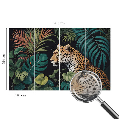 Vlies-Fototapete fürs Kinderzimmer mit exotischem Leoparden-Motiv