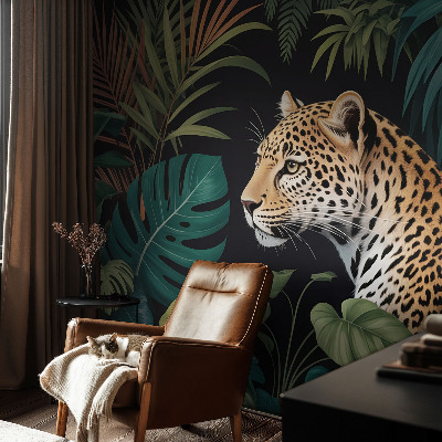 Vlies-Fototapete fürs Kinderzimmer mit exotischem Leoparden-Motiv
