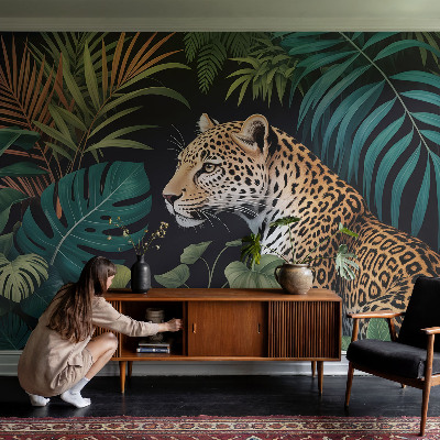 Vlies-Fototapete fürs Kinderzimmer mit exotischem Leoparden-Motiv