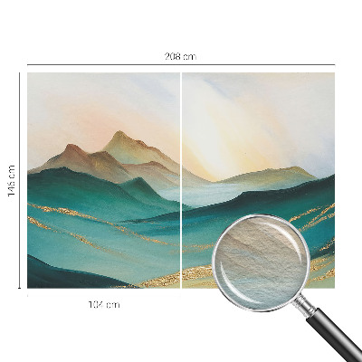Moderne Vlies-Fototapete mit friedlicher Landschaft als Motiv
