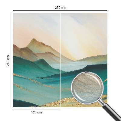 Moderne Vlies-Fototapete mit friedlicher Landschaft als Motiv