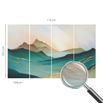 Moderne Vlies-Fototapete mit friedlicher Landschaft als Motiv