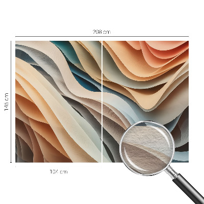 Wand-Fototapete mit wellenförmigem Muster