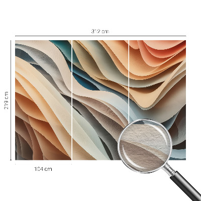 Wand-Fototapete mit wellenförmigem Muster
