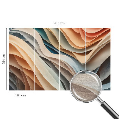 Wand-Fototapete mit wellenförmigem Muster