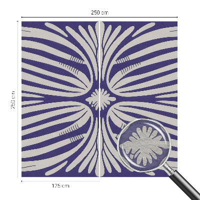 Fototapete mit symmetrischem Blumenmotiv