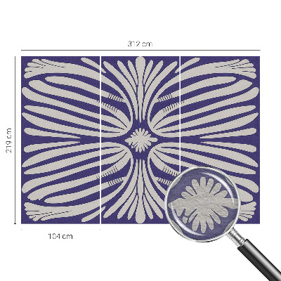 Fototapete mit symmetrischem Blumenmotiv