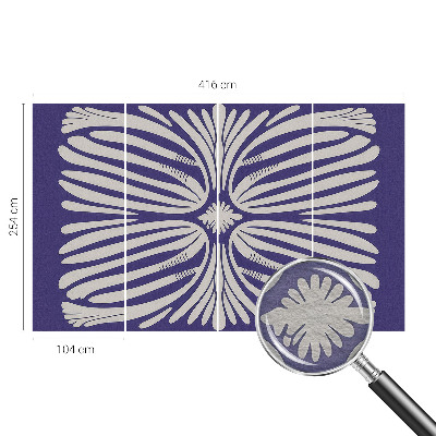 Fototapete mit symmetrischem Blumenmotiv