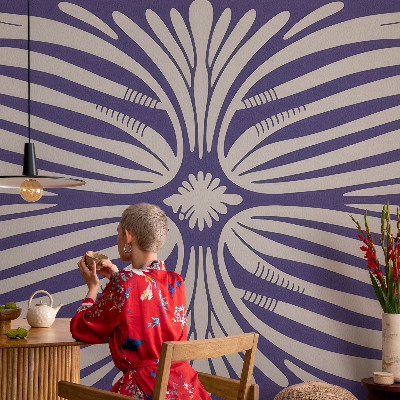 Fototapete mit symmetrischem Blumenmotiv