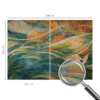Dekorative Wand-Fototapete mit Motiv einer herbstlichen Landschaft