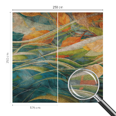 Dekorative Wand-Fototapete mit Motiv einer herbstlichen Landschaft