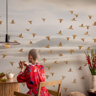 Vlies-Fototapete mit dem Motiv fliegender Vögel