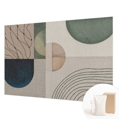 Fototapete fürs Wohnzimmer mit geometrischem Formmuster