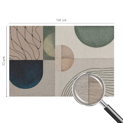 Fototapete fürs Wohnzimmer mit geometrischem Formmuster