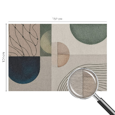 Fototapete fürs Wohnzimmer mit geometrischem Formmuster