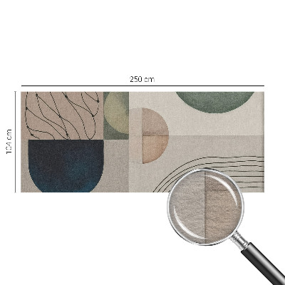 Fototapete fürs Wohnzimmer mit geometrischem Formmuster