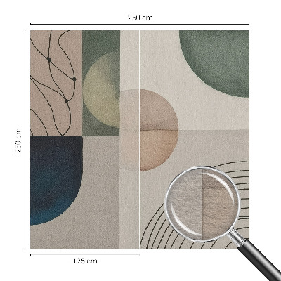 Fototapete fürs Wohnzimmer mit geometrischem Formmuster