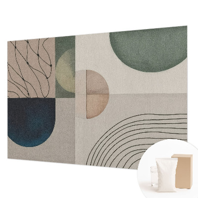 Fototapete fürs Wohnzimmer mit geometrischem Formmuster