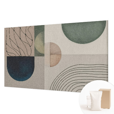 Fototapete fürs Wohnzimmer mit geometrischem Formmuster