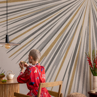 Fototapete aus Vlies mit geometrischem Fächer-Motiv