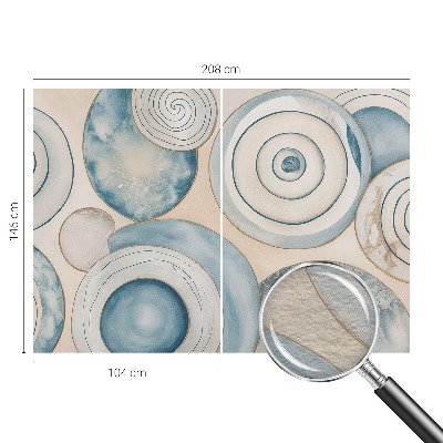 Vlies-Fototapete fürs Schlafzimmer mit Spiralwirbel-Motiv