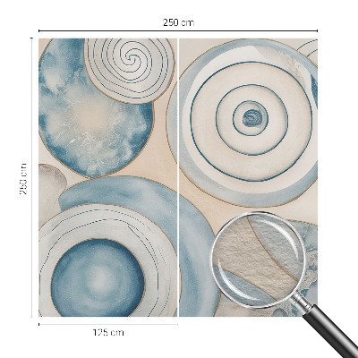 Vlies-Fototapete fürs Schlafzimmer mit Spiralwirbel-Motiv