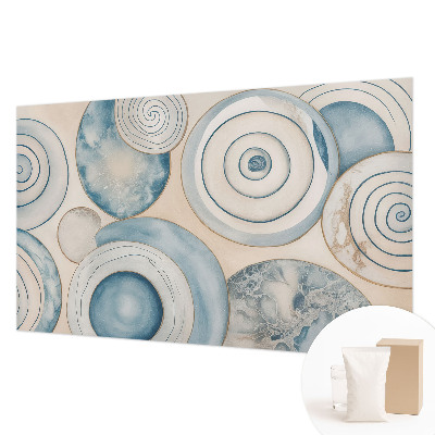Vlies-Fototapete fürs Schlafzimmer mit Spiralwirbel-Motiv