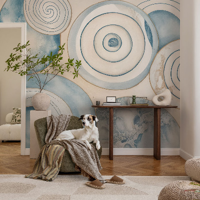 Vlies-Fototapete fürs Schlafzimmer mit Spiralwirbel-Motiv
