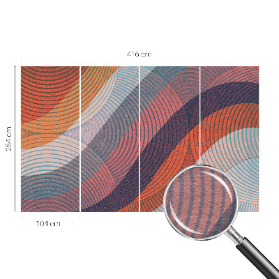 Vlies-Fototapete fürs Wohnzimmer mit bunten Wellen als Motiv