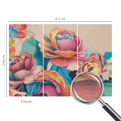 Moderne Vlies-Fototapete Florale Harmonie