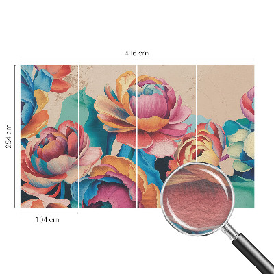 Moderne Vlies-Fototapete mit floralem Motiv