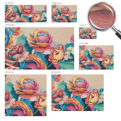 Moderne Vlies-Fototapete mit floralem Motiv