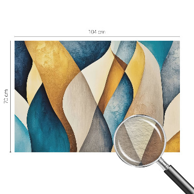 Wand-Fototapete mit wellenförmigem abstrakten Motiv