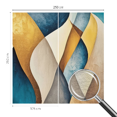 Wand-Fototapete mit wellenförmigem abstrakten Motiv