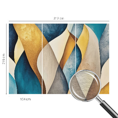 Wand-Fototapete mit wellenförmigem abstrakten Motiv
