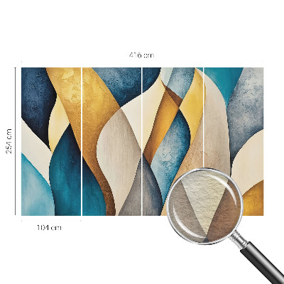 Wand-Fototapete mit wellenförmigem abstrakten Motiv